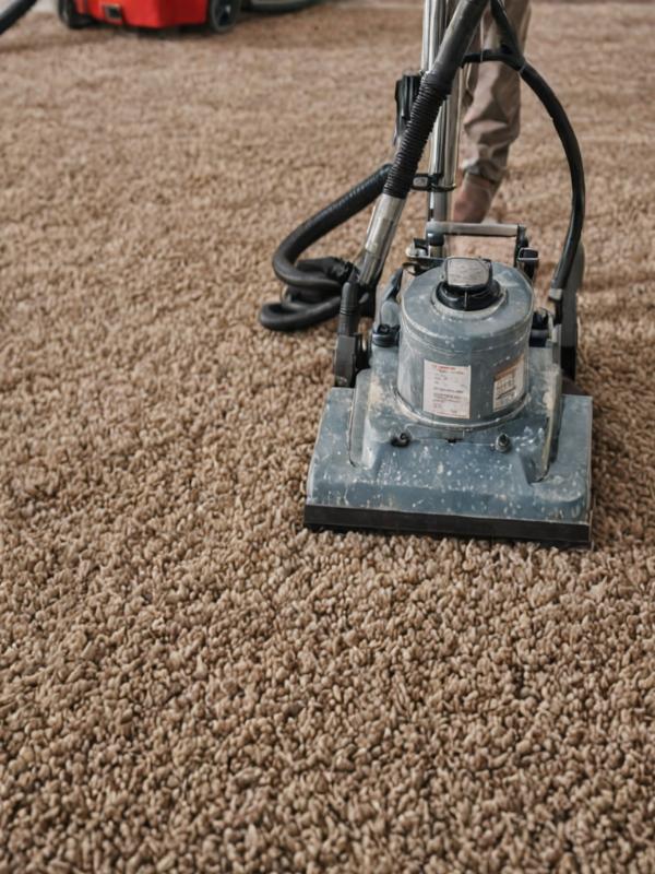 Professional carpet cleaning equipment and team